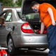 People filling up gas containers in Charlotte, North Carolina, on Wednesday.
